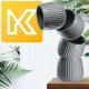 Kadax KADAX Doniczka Ceramiczna Osłonka 14cm Szara 7