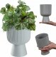 Kadax KADAX Doniczka Osłonka Kwietnik Gazon 14cm Szara 1