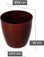 Kadax Doniczka Osłonka Na Kwiaty Rośliny Brązowa 18 cm 7