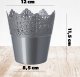 Kadax Doniczka Osłonka Na Kwiaty Rośliny Srebrna 12cm 4