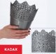 Kadax Doniczka Osłonka Na Kwiaty Rośliny Srebrna 16,5 cm 7