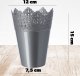 Kadax Doniczka Osłonka Na Kwiaty Rośliny Srebrna 12 cm 3