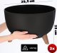 Kadax KADAX 2x Doniczka Na Nóżkach Wkład 40cm Czarna 1
