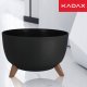 Kadax KADAX 2x Doniczka Na Nóżkach Wkład 40cm Czarna 7
