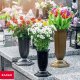 Kadax Wazon Flakon Na cmentarz Grób Nagrobek Złoty 23cm 3