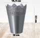 Kadax Doniczka Osłonka Na Kwiaty Rośliny Srebrna 16,5 cm 4