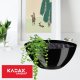 Kadax Doniczka Osłonka Na Kwiaty Połysk Czarna 21 cm 10