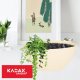 Kadax Doniczka Osłonka Na Kwiaty Połysk Kremowa 21 cm 12