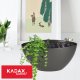 Kadax Doniczka Osłonka Na Kwiaty Połysk Grafitowa 21 cm 7