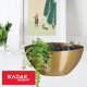 Kadax Doniczka Osłonka Na Kwiaty Połysk Złota 30 cm 7