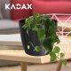 Kadax Doniczka Osłonka Na Kwiaty Owalna Czarna 11 cm 7