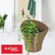 Kadax Doniczka Osłonka Na Kwiaty Połysk Beżowa 13cm 2