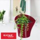 Kadax Doniczka Osłonka Na Kwiaty Połysk Amarant 15cm 1