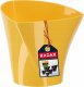 Kadax Doniczka Osłonka Na Kwiaty Połysk Żółta 15cm 1