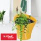 Kadax Doniczka Osłonka Na Kwiaty Połysk Żółta 15cm 1