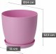 Kadax Doniczka Osłonka Na Kwiaty Podstawka Różowa 14cm 12