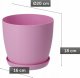Kadax Doniczka Osłonka Na Kwiaty Podstawka Różowa 20cm 13