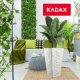 Kadax Doniczka Donica + Wkład Osłonka Kwiaty Biała 56cm 1