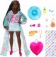 Lalka Barbie Mattel Extra Fly Lalka Plażowa w podróży z plażowymi ubrankami + kapelusz, tropikalna narzutka i duża torba HPB14 2