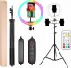 Lampa pierścieniowa Aptel LED RGB + Tripod + Pilot 210cm ZD67D 1