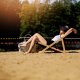 Kadax Leżak Ogrodowy Fotel Plażowy Składany Drewniany 5