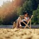 Kadax Leżak Ogrodowy Fotel Plażowy Składany Drewniany 6