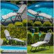 Kadax Leżak Fotel Ogrodowy Plażowy Regulowany 150kg 3