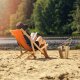 Kadax Leżak Ogrodowy Fotel Plażowy Składany Drewniany 4