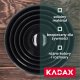 Kadax Miska Kuchenna Plastikowa Do Sałatek 1 L Antracyt 6