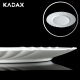 Kadax Talerz Obiadowy Płytki Okrągły Biały 25cm 1szt 4