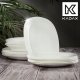 Kadax KADAX Talerz Obiadowy 28cm Płytki Biały Kwadratowy 6