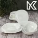 Kadax KADAX Talerz Obiadowy 28cm Płytki Biały Kwadratowy 9