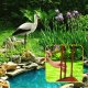 Kadax Figura figurka Ogrodowa Ozdoba Bocian Stojący 78cm 2