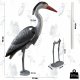 Kadax Figura figurka Ogrodowa Do Ogrodu Ptak Czapla 70cm 2