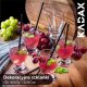Kadax Zestaw Szklanek Na Nóżce Do Soku Deserów 300ml 6x 1