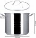 Kadax Garnek Stalowy Z Pokrywką Indukcja 28 cm 13,5 L 4