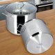Kadax Garnek Stalowy Z Pokrywką Indukcja Bigos 32cm 18 L 1