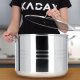 Kadax Garnek Stalowy Z Pokrywką Indukcja Bigos 32cm 18 L 5