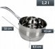 Kadax Rondelek Stalowy Garnek Z Rączką 15 cm 1,2 L 6