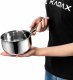 Kadax Garnek Rondel 1L Stalowy Indukcja Gaz Stal 14cm 1