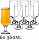 Kadax Szklanka Do Piwa, Kufel Szkło Bezbarwne 360ml 6szt 10