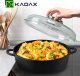 Patelnia Kadax Patelnia 28cm Głęboka Garnek Indukcja Gaz Pokrywka 7