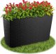 Kadax Kwietnik Donica + Wkład Rattan Czarna 19x56 cm 6