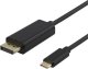 Kabel USB Deltaco USB-C - DisplayPort 2 m Czarny (R00140015) 1