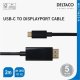 Kabel USB Deltaco USB-C - DisplayPort 2 m Czarny (R00140015) 2