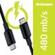 Kabel USB Heckermann USB-C - USB-C 2 m Czarny 2
