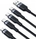 Kabel USB Joyroom USB-A - 2x USB-C + Lightning + microUSB 1.2 m Czarny (JYR776) 3