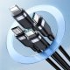 Kabel USB Joyroom USB-A - 2x USB-C + Lightning + microUSB 1.2 m Czarny (JYR776) 5