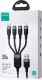 Kabel USB Joyroom USB-A - 2x USB-C + Lightning + microUSB 1.2 m Czarny (JYR777) 5