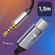 Kabel USB Reagle USB-C - mini Jack 3.5 mm 1.5 m Czarny 5